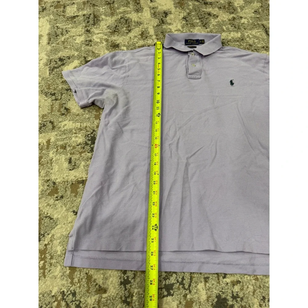 Polo Ralph Lauren Mens XL‎ Custom Slim Fit Short Polo Shirt Lavender Purple
